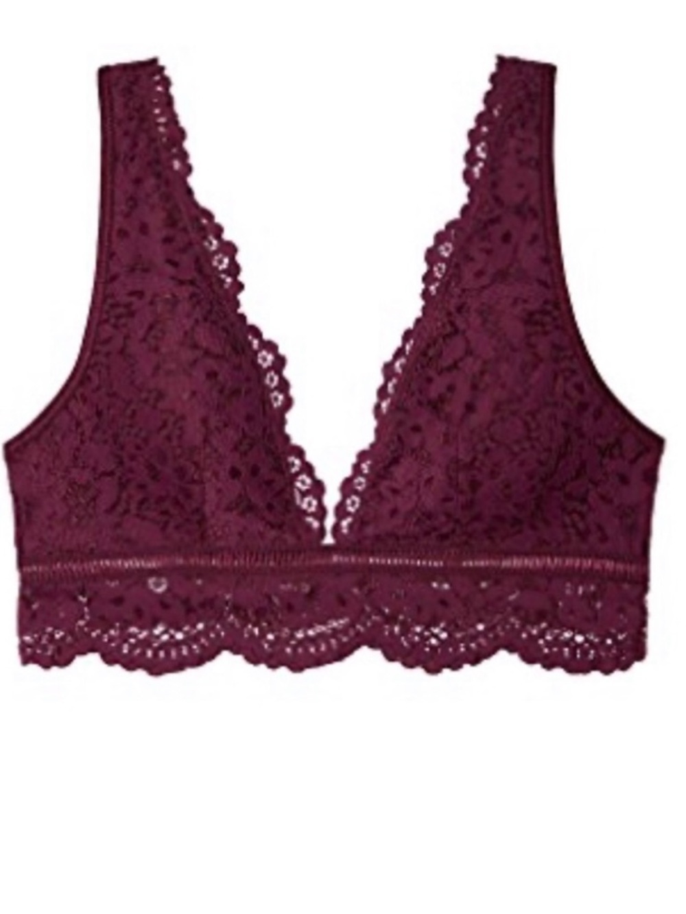 Victoria's Secret Lace Bralette - Burgundy